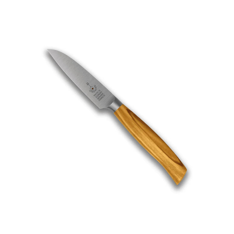 Kitchen knife with straight blade and olive wood handle | F. Herder — F. Herder Messer
