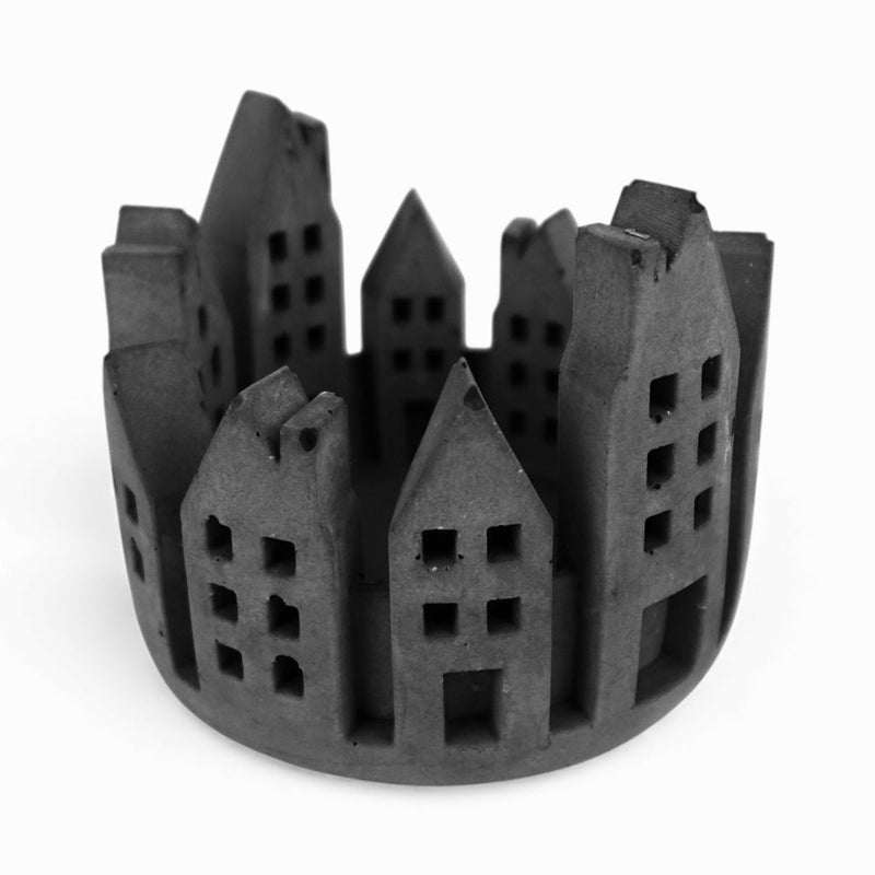 Borg Häuserkranz aus Beton – feuerfest, minimalistisch, Grau oder Anthrazit — Handworkz