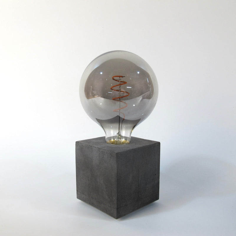 Vespera Concrete Table Lamp 10x10cm – Grey or Anthracite with Dimmer — Handworkz