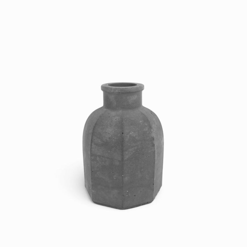 Biro Octagonal Concrete Vase Anthracite Grey Waterproof — Handworkz
