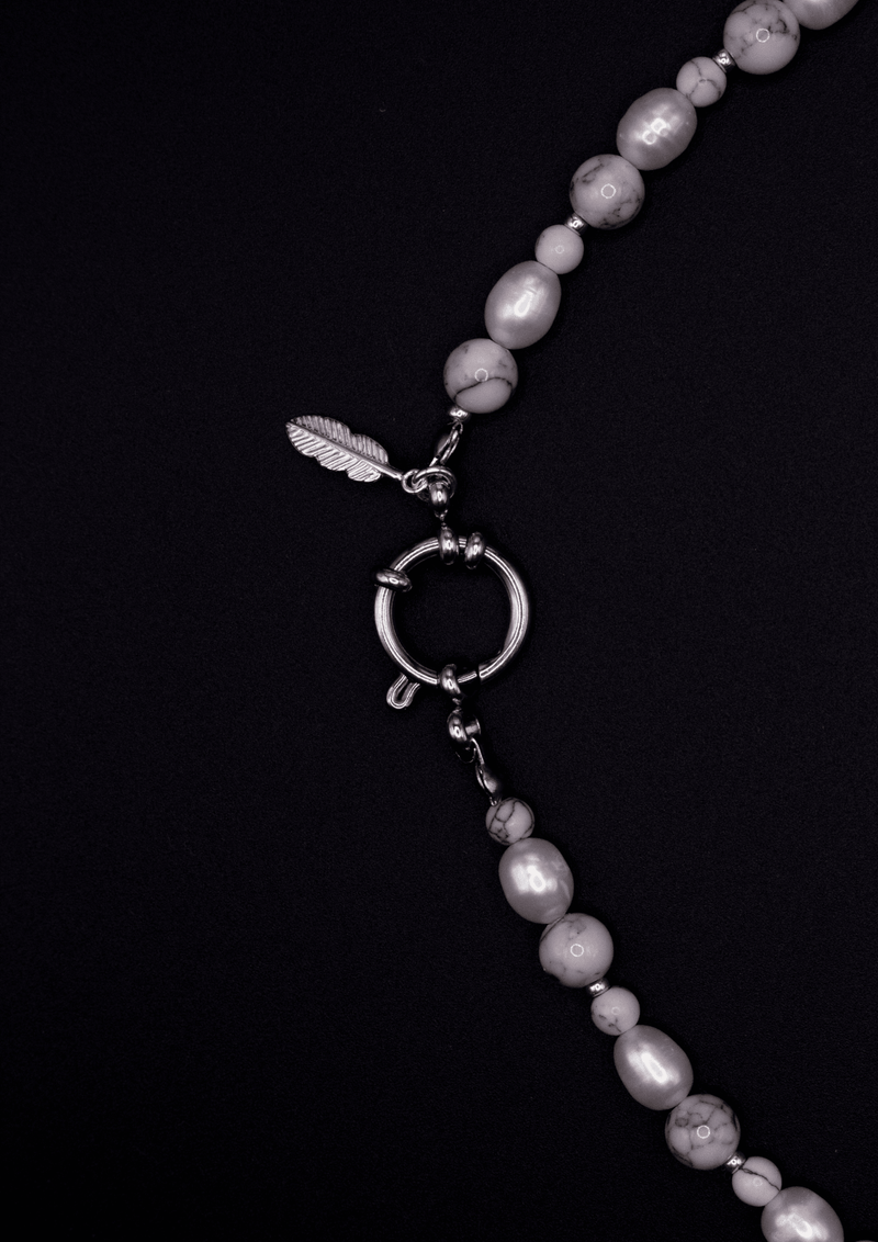 Marble Pearl Necklace – Natural & Freshwater Pearls handmade — Soorbeet