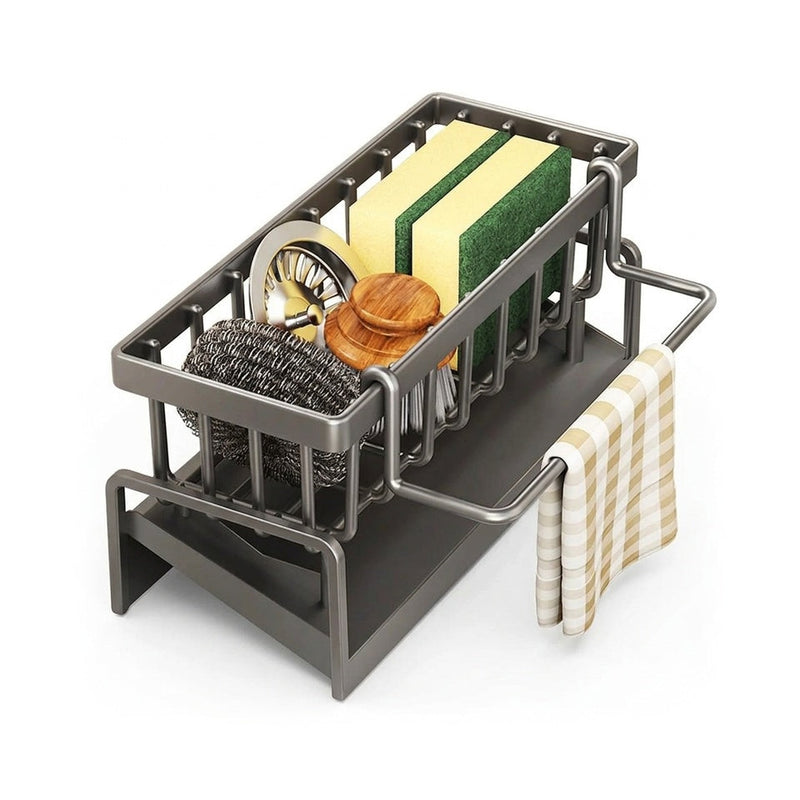 Kitchen Storage Rack Useful Self-draining Sink Shelf Sponge Holder Organizer Hanging Soap Basket Bathroom Cosmetic Shelf — Prosper58