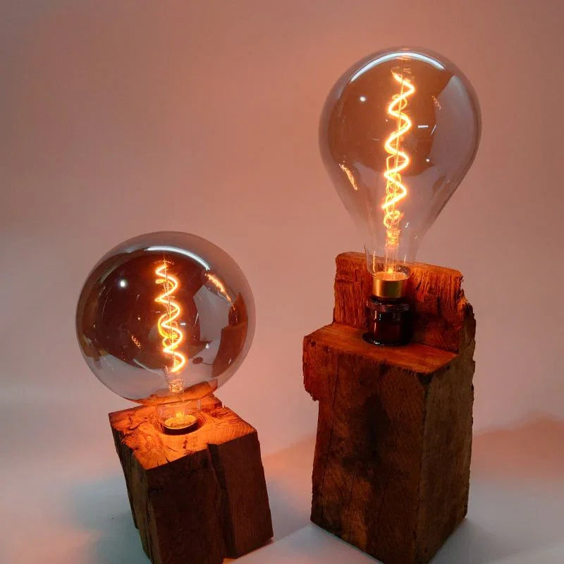 Rökkri Dimmable Oak Table Lamp Handmade — Handworkz
