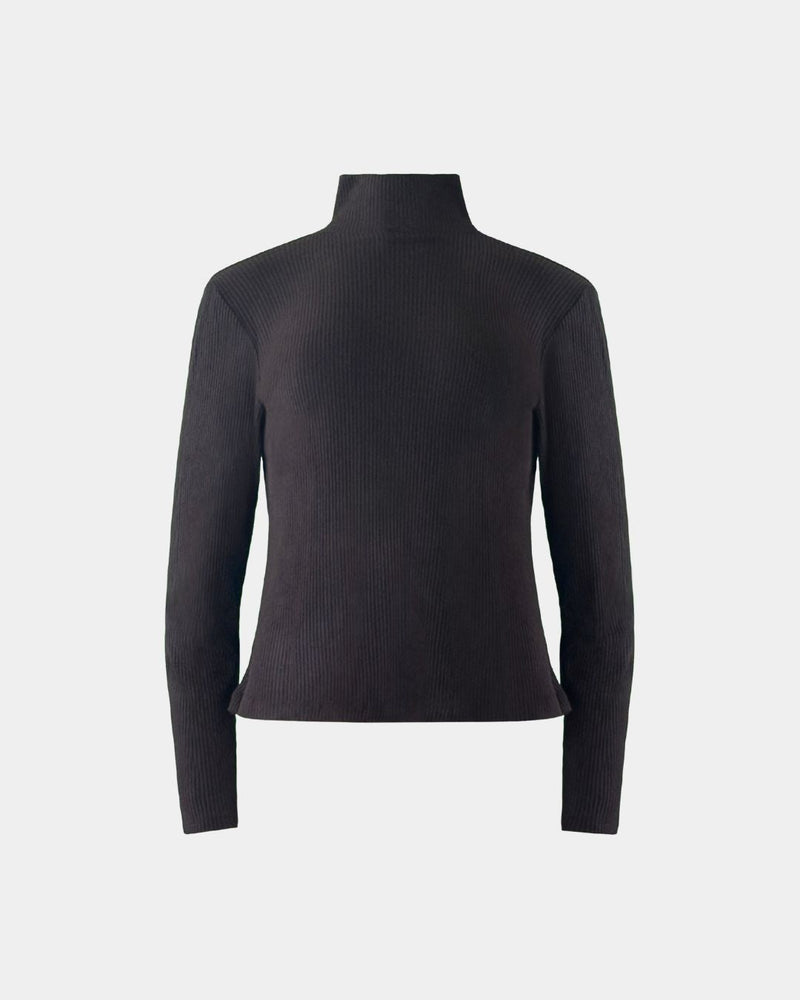 ALINE CELI Roll Neck Blouse Recycled Ribbed — Aline CELI