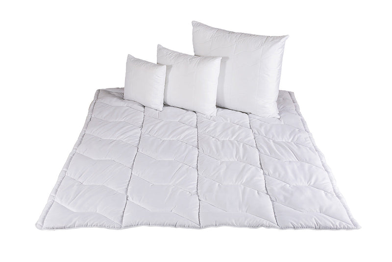 HCS Blanket Mario Mono Hotel Collection - Microfiber Polyfill, White, Quilted — von der Thannen Luxury Bedding
