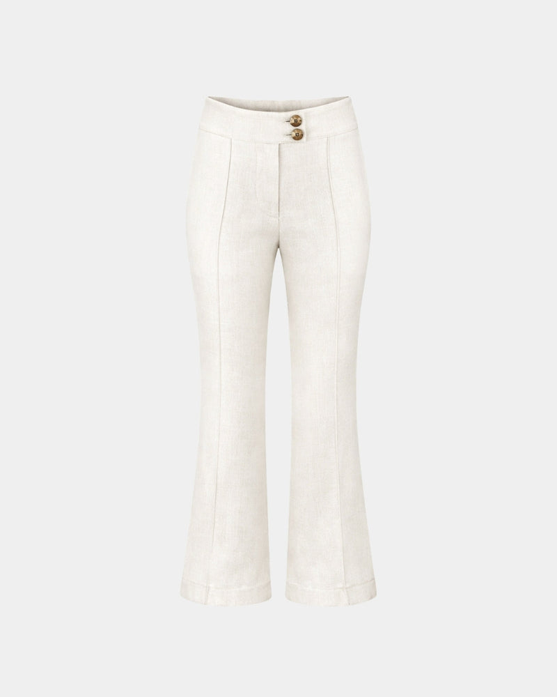 Trousers Sustainable Fabric Linen Marlene High-Waist Organic Linen EU Production — Aline CELI