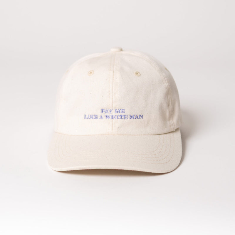 Pay me like a white man Premium Dad Cap – Bio-Baumwolle beige & lavender — arrel - responsible apparel