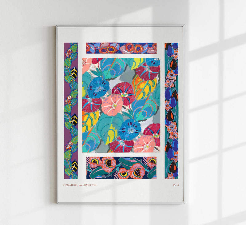 Vintage floral motifs no. 15 by Édouard Bénédictus – Art Print — Patroa Studio