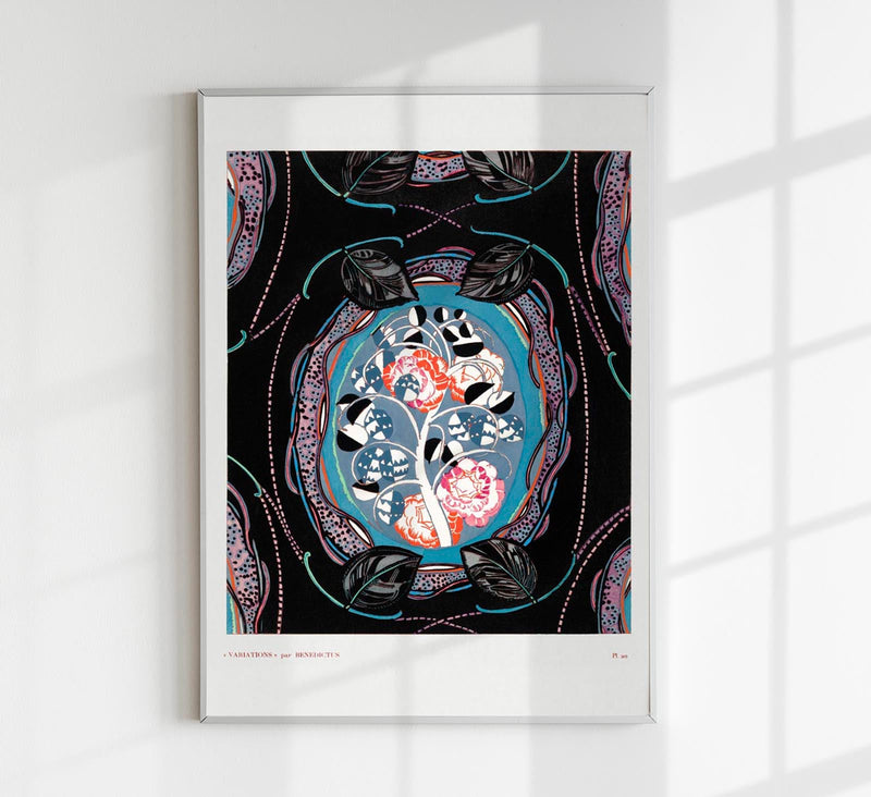 Vintage floral motifs n. 20 – Kunstdruck von Édouard Bénédictus — Patroa Studio