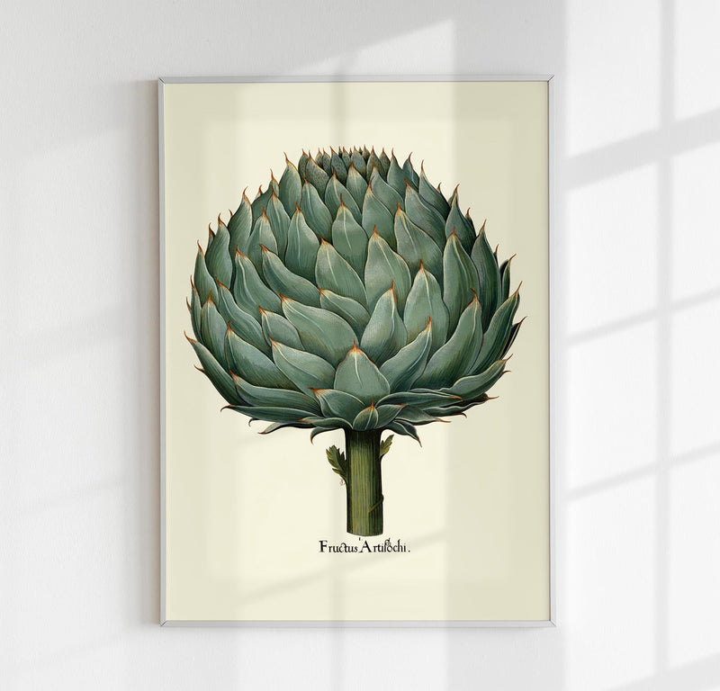 Artichoke Beige Poster | Culinary Illustration | Handmade Berlin — Patroa Studio