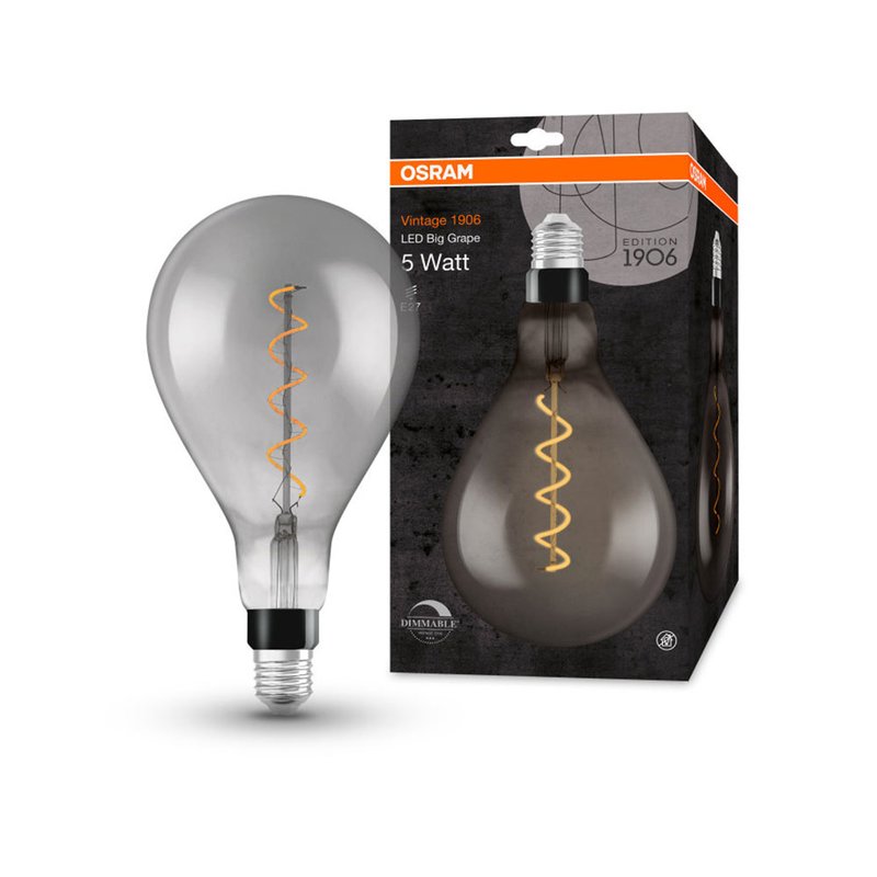 Osram LED Filament Big Grape Rauchglas – Extra Warmweiß Dimmbar — Handworkz
