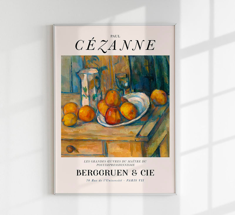 Still Life with Milk Jug Art Exhibition Poster – Paul Cézanne Kunstdruck — Patroa Studio