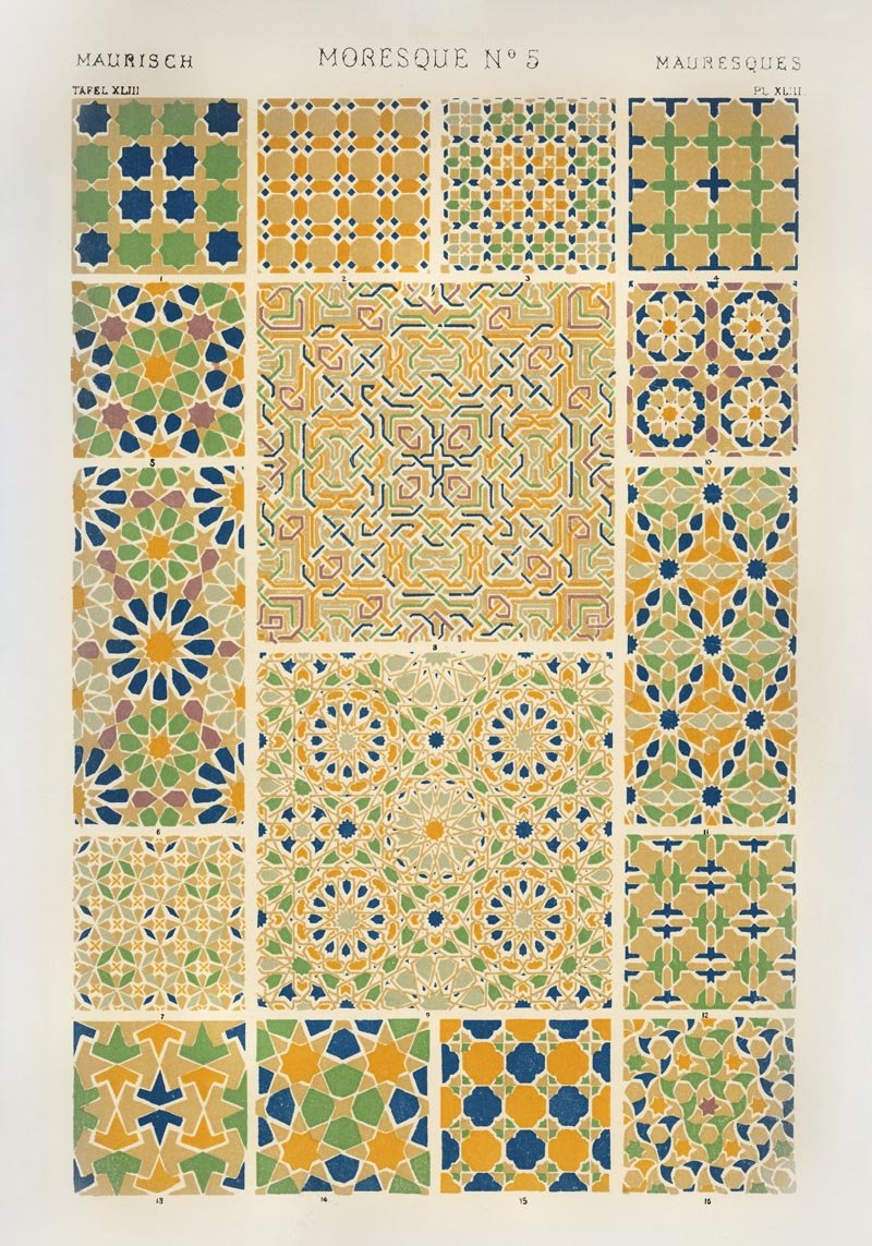 Moresque No. 5 by Owen Jones - Fine Art Print Poster Hand-Printed — Patroa Studio