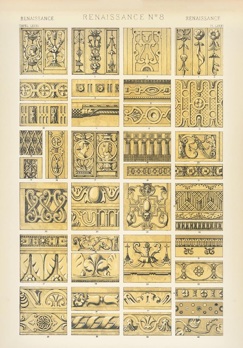 Renaissance Nr 8 by Owen Jones – Kunstdruck Ornament Poster — Patroa Studio