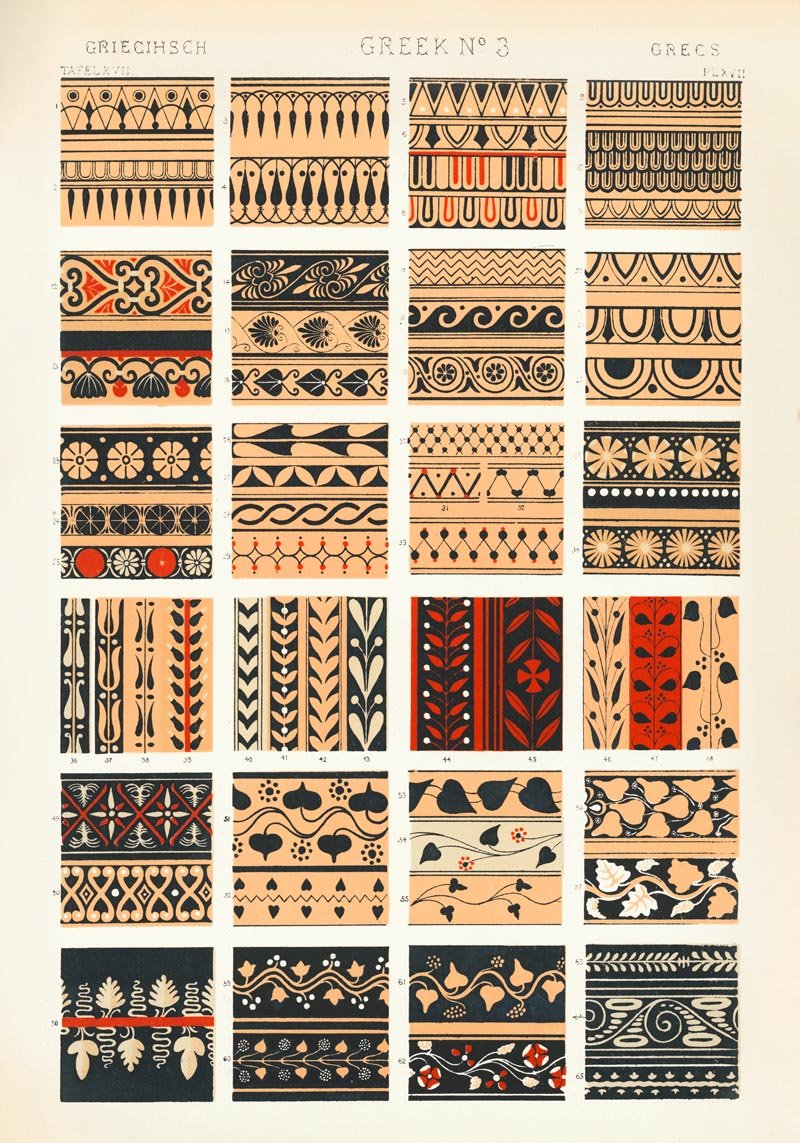 Greek Nr 3 by Owen Jones – Kunstdruck Poster — Patroa Studio