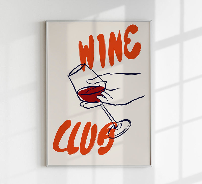 Wine Club Art Poster – Fine Art Print | Kulinarische Kunst — Patroa Studio