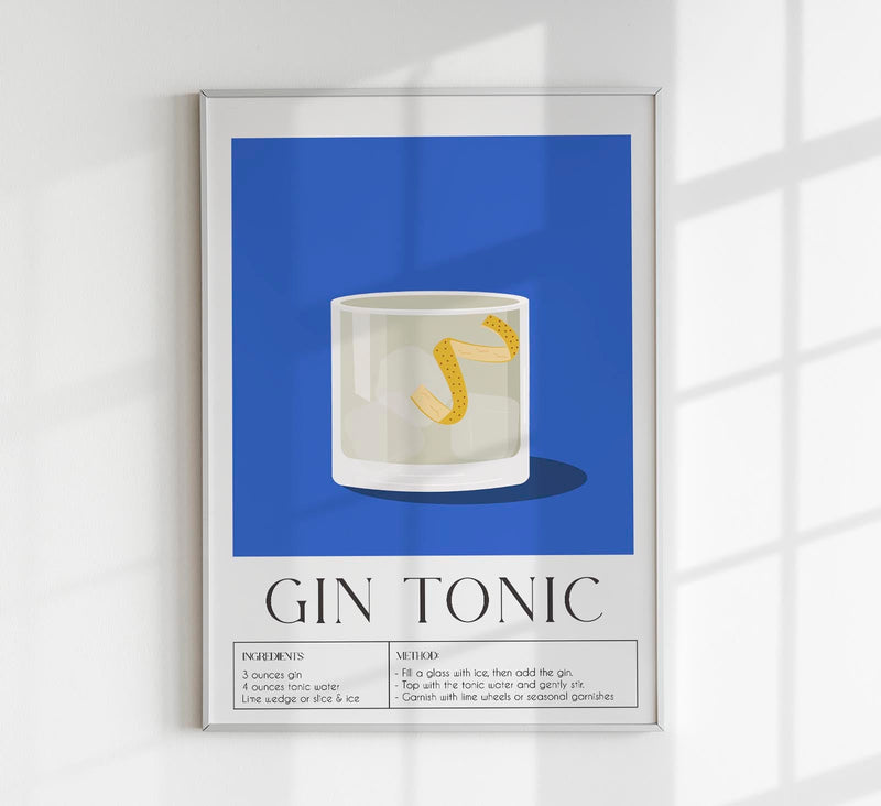 Gin Tonic Nr. 2 Drink Art Poster – Fine Art Print & Canvas — Patroa Studio
