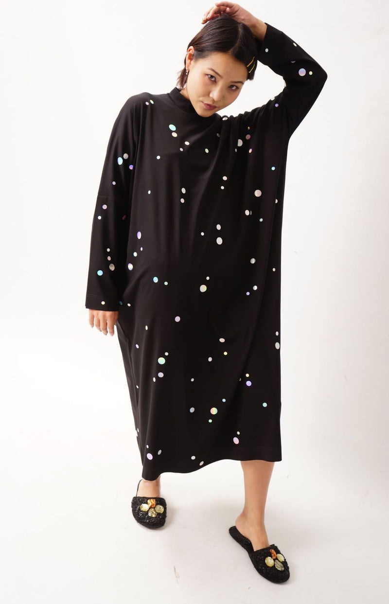 Holo Dots Kaftan – Holographic Dots Wide Fit Handprinted — starstyling