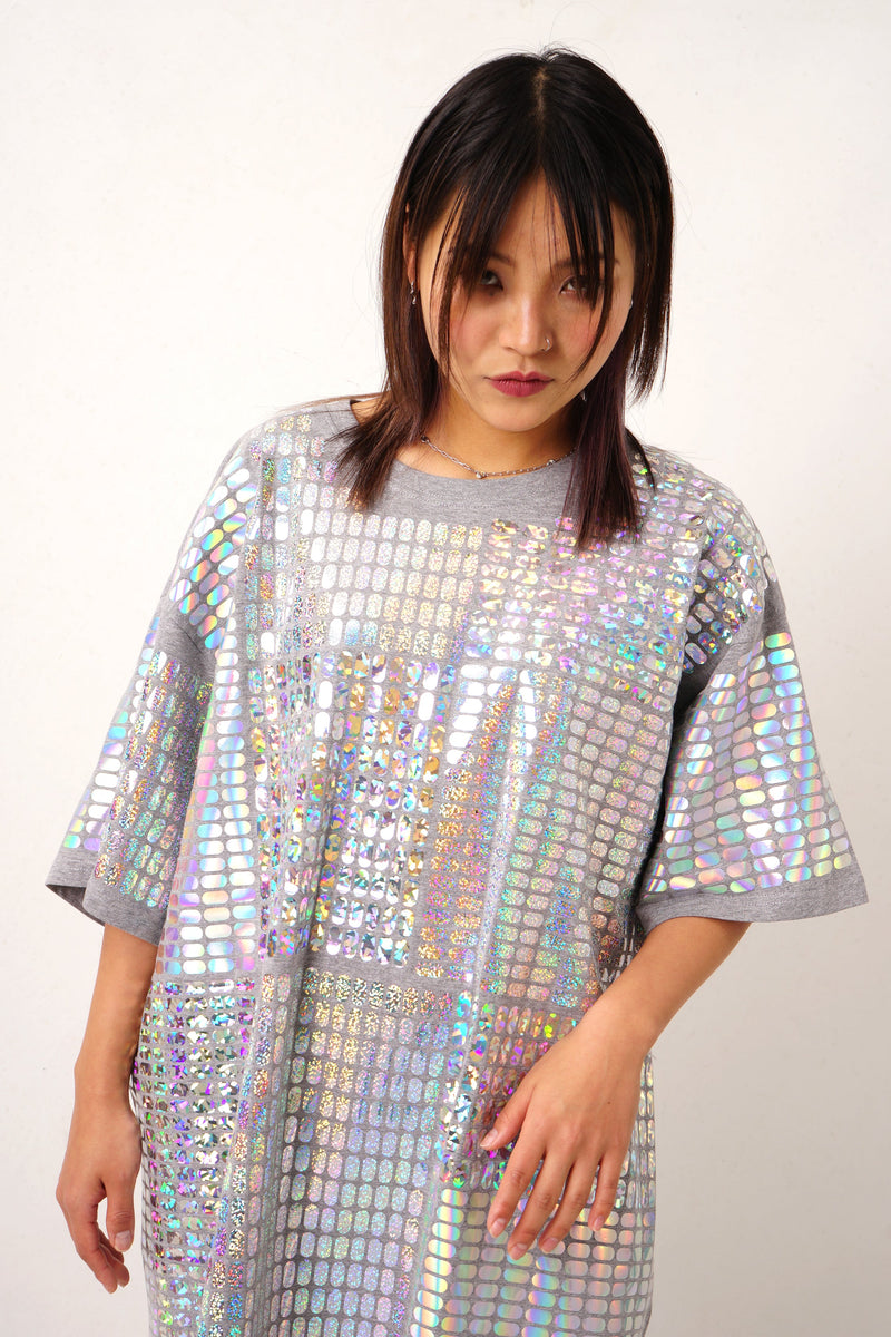 Pills Allover Bigshirt Metallic Foil – Unisex Oversized Kleid — starstyling