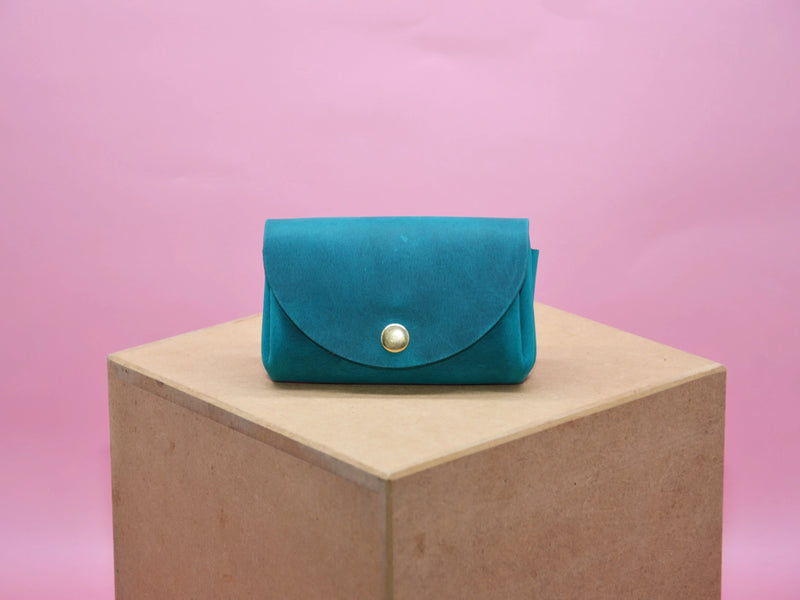 Minimalist Wallet for Women - Genuine Leather Turquoise | Handmade Berlin — KATAAB