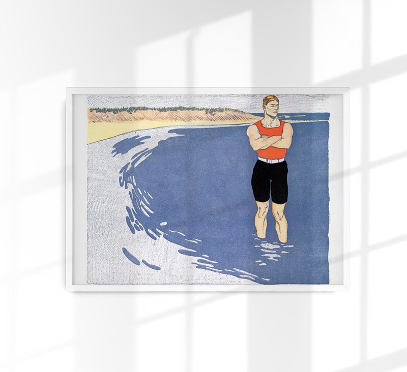 Man Standing in the Sea – Edward Penfield Vintage Poster — Patroa Studio