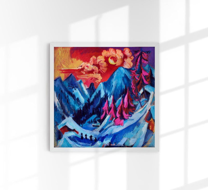 Winter Landscape in Moonlight – Kunstdruck Ernst Kirchner — Patroa Studio
