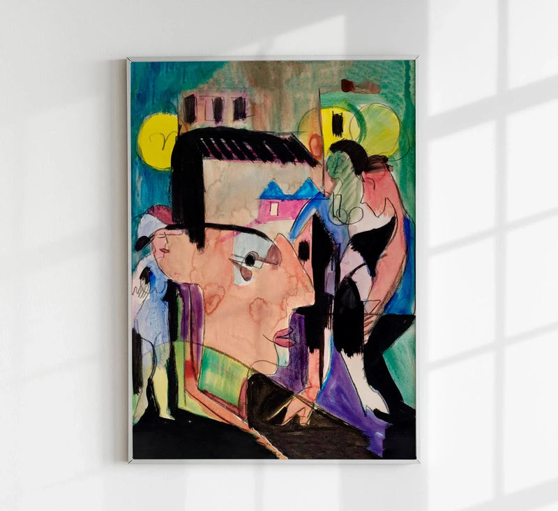 Self-Portrait by Ernst Kirchner | Expressionist Art Print Handmade Berlin — Patroa Studio