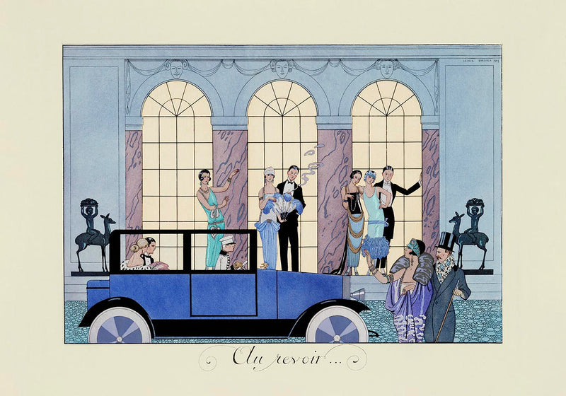 Au Revoir Vintage Poster – Japanisches Archivpapier, handgedruckt in Berlin — Patroa Studio