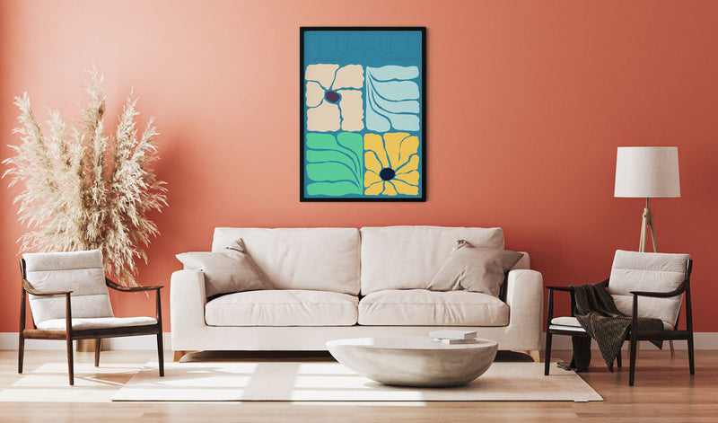 Groove Flowers Poster – Hand-printed Berlin — Patroa Studio