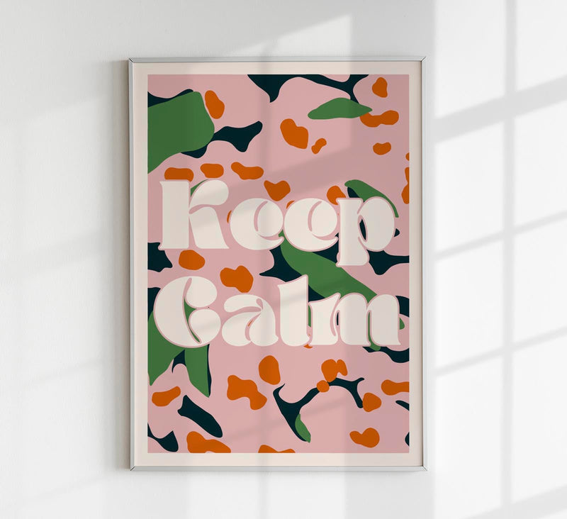Keep Calm Funky Art Print - Fine Art Print on Canvas or Paper — Patroa Studio