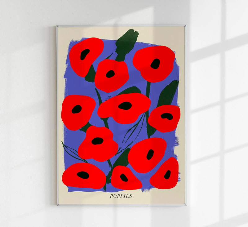 Poppies Flower – Fine Art Print | Florales Motiv | Lebendige Farbpracht — Patroa Studio