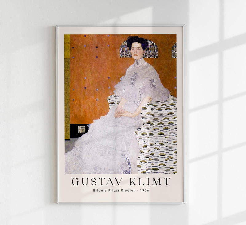 Portrait of Fritza Riedler by Gustav Klimt Exhibition Poster – Fine Art Print — Patroa Studio