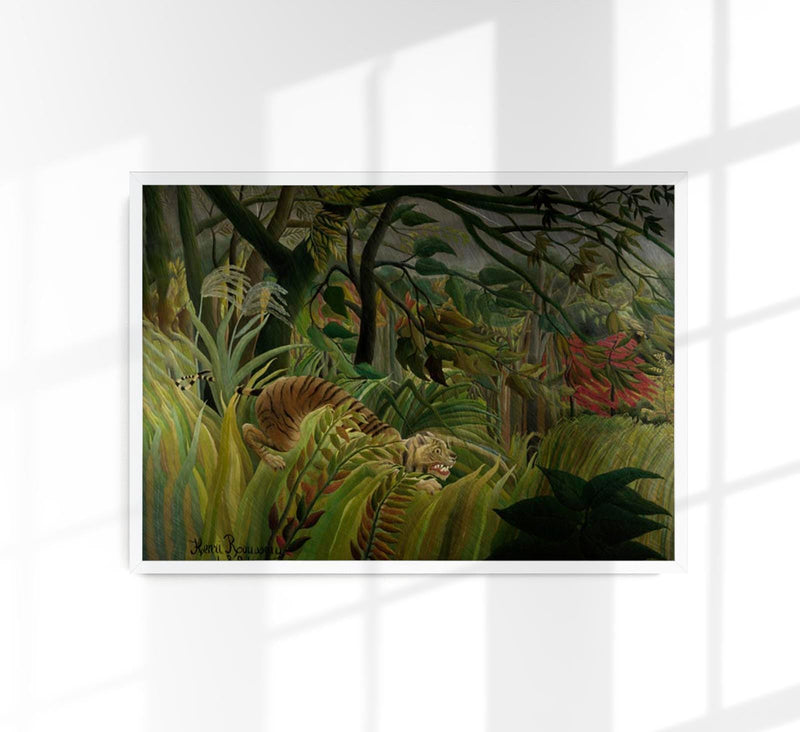Tiger in a Tropical Storm – Fine Art Print | Rousseau Poster | Premium Quality — Patroa Studio