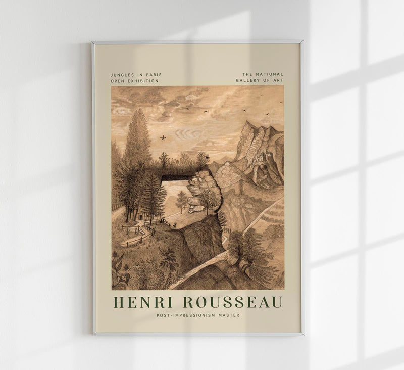 Hikers Climbing Rousseau Exhibition Poster – Fine Art Print UV-beständig Atelierdruck Berlin — Patroa Studio