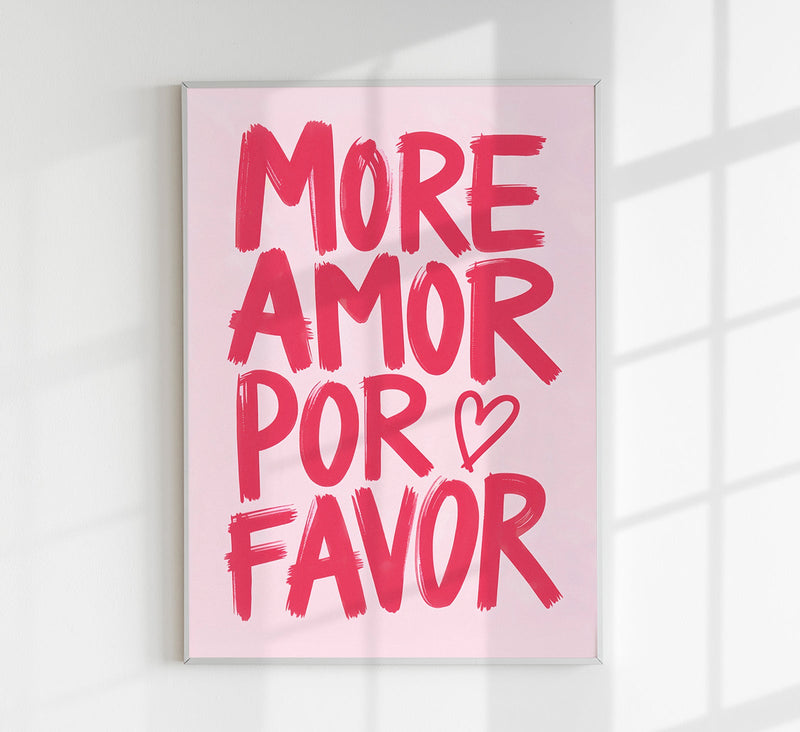 More amor por favor pink Art Print – Poster by Patroa Studio — Patroa Studio