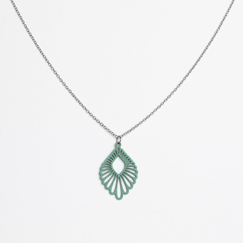 "Mindful" Necklace with Wooden Pendant – Feather-light & Sustainable — FEINFORMART