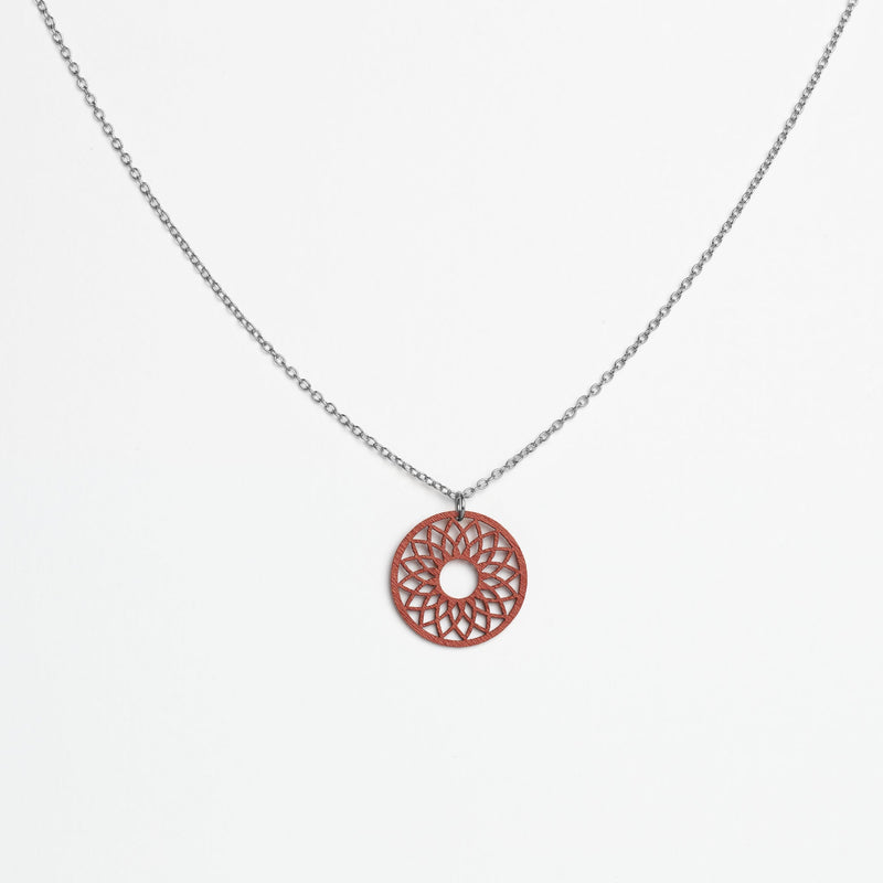 "Spirit" Necklace Wooden Pendant Stainless Steel – feather-light skin-friendly — FEINFORMART