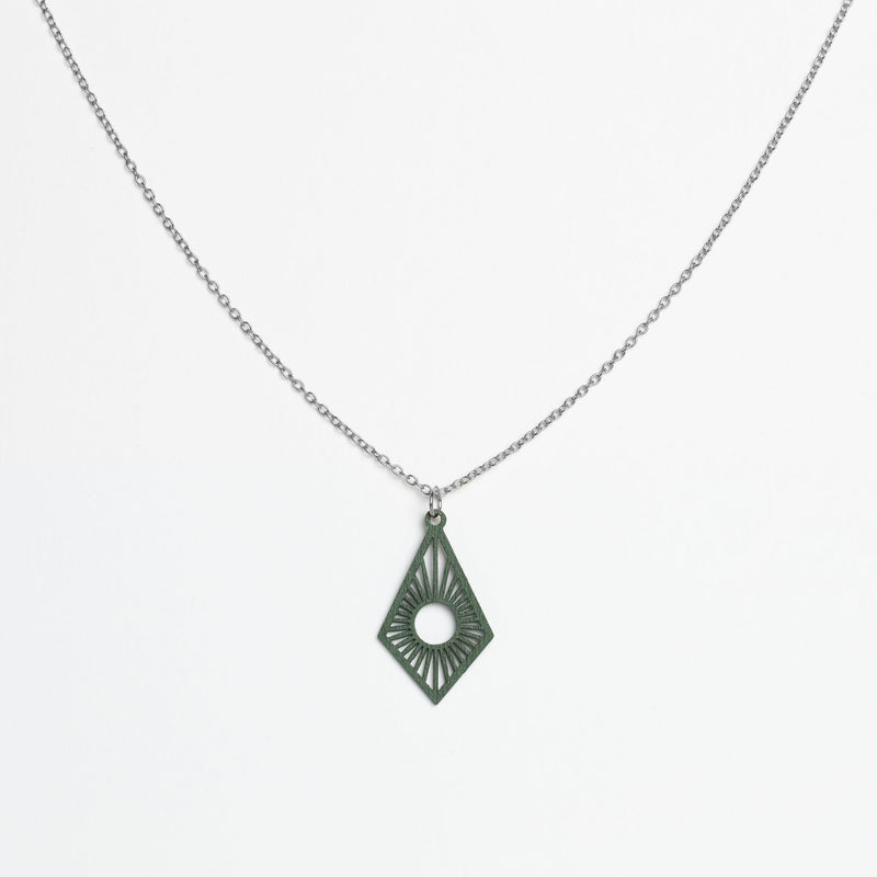 "Sunrise" Necklace with Wooden Pendant – Feather-light, Sustainable, Skin-friendly — FEINFORMART
