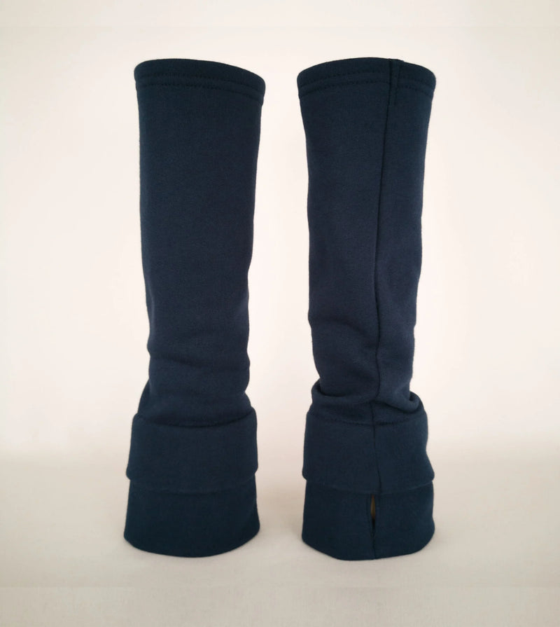 Arm Warmers BLUE BIG FOLD – Organic cotton, long style — KEIJN