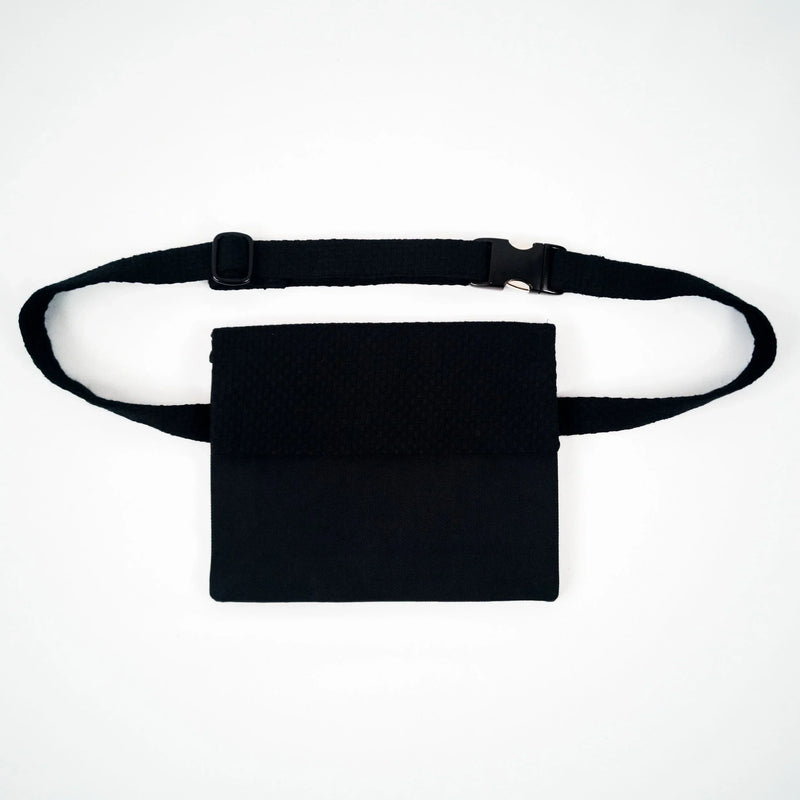 BLACK KEIJN POUCH FANNY PACK ROME Black – Organic Cotton Clutch Convertible — KEIJN