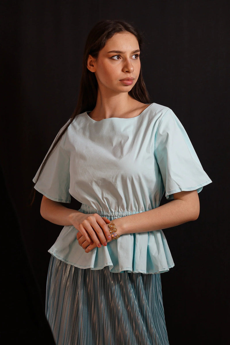 Top Sustainable Fabric Sady – 100% Cotton, Back Detail, Fairly Produced — Aline CELI