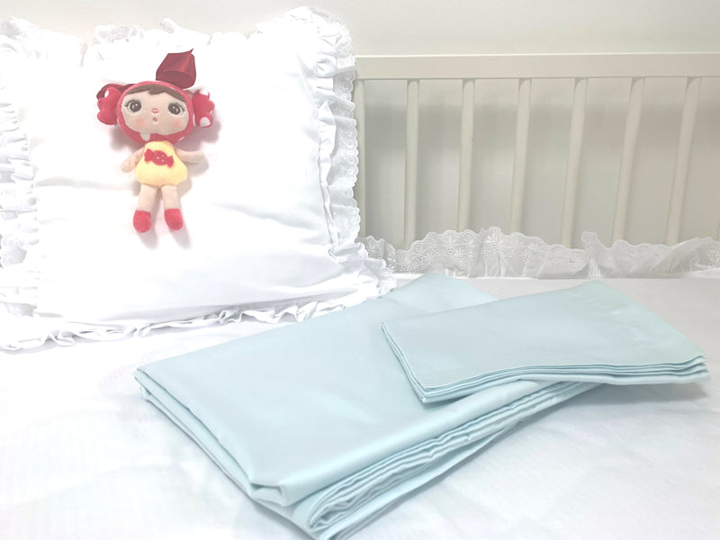 Kinder Bettwäsche Set Uni Farbe 100% Baumwolle Satin OEKO-TEX — von der Thannen Luxury Bedding
