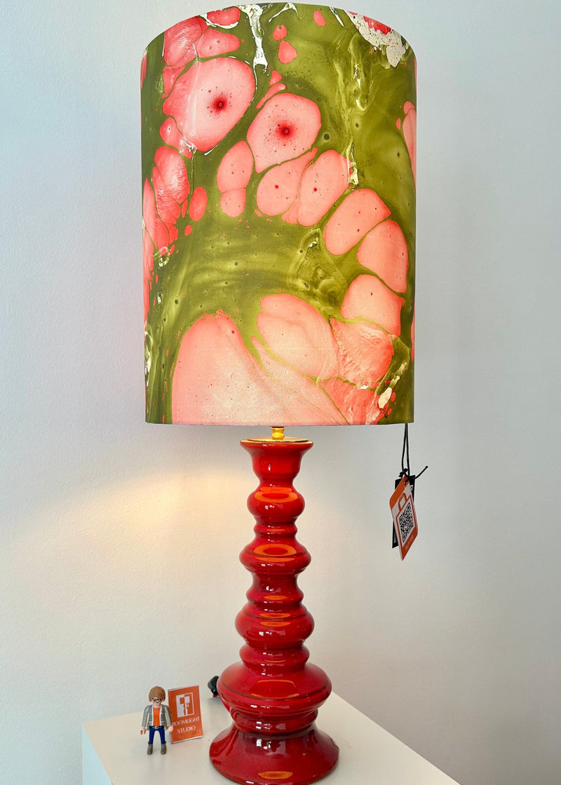 Fat Lava Floor Lamp Pagoda Style Red - Hustadt Leuchten Mid Century 82 cm — Roomlight Studio