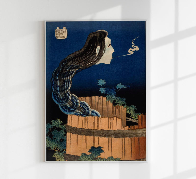 Japanese Spirit Smoker – Fine Art Canvas Katsushika Hokusai Ukiyo-e Kunstdruck — Patroa Studio