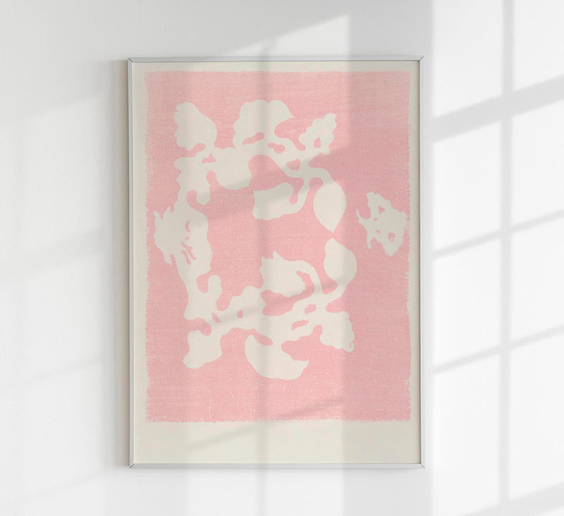 Pink Woodblock Pattern by Taguchi Tomoki – Japanisches Design Kunstdruck | UV-beständig | Fine Art Print — Patroa Studio