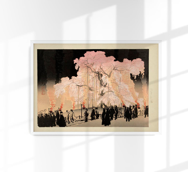 Cherry Blossom at Night Maruyama Park Kanpo – Shin-hanga Art Print — Patroa Studio