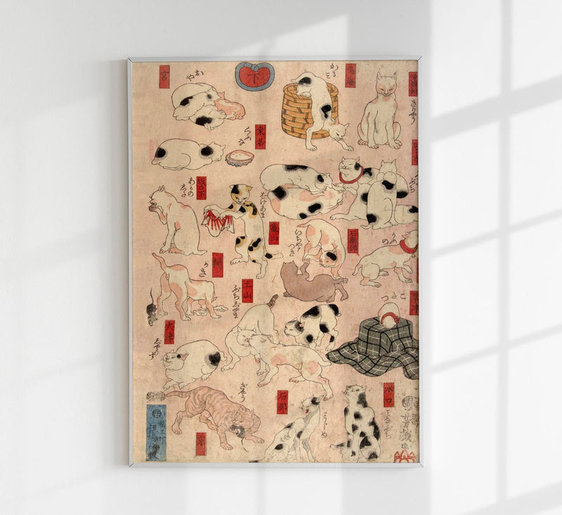 Cats of Tokaido by Kuniyoshi – Ukiyo‑e Kunstdruck | Fine Art Poster — Patroa Studio