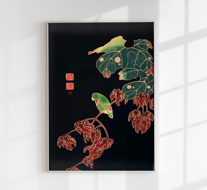 The Paroquet – Ito Jakuchu Fine Art Print UV-Resistant — Patroa Studio