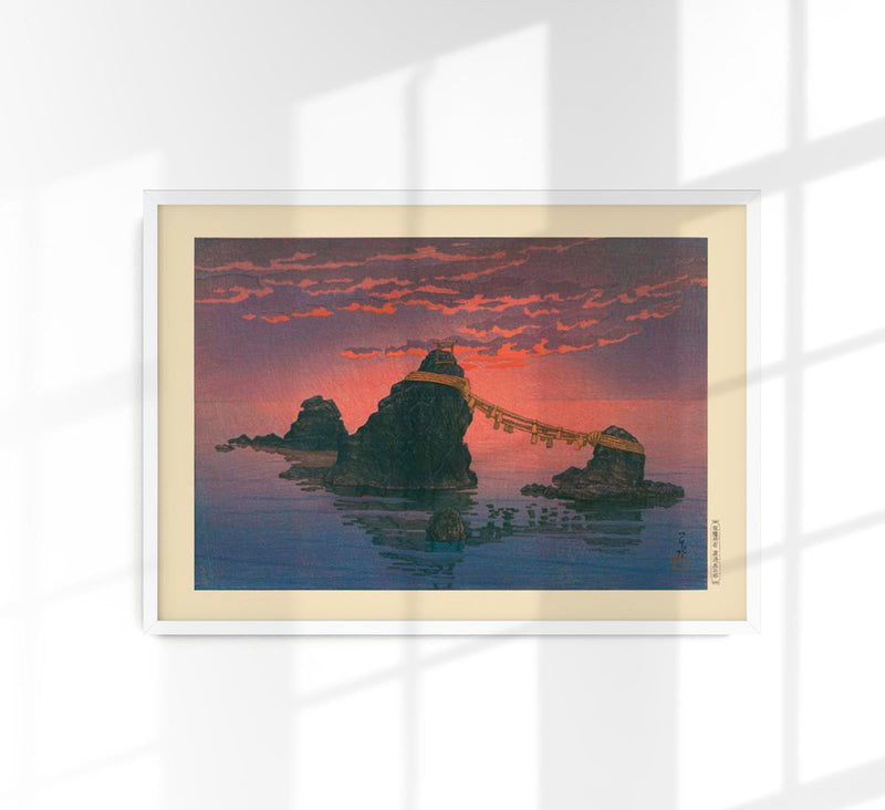 Dawn at Futamigaura – Kawase Hasui Art Print | Fine Art Print Japanese Landscape Art — Patroa Studio