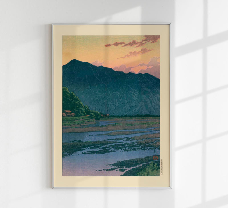 Chichibu In The Evening Art Print by Kawase Hasui – Shin‑hanga Wandbild — Patroa Studio
